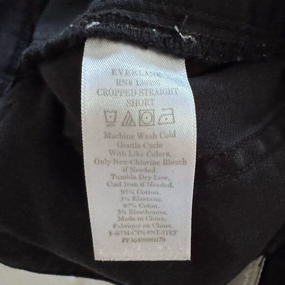 Everlane Cropped Straight Short Pant in Black Size 00 - Picture 10 of 10